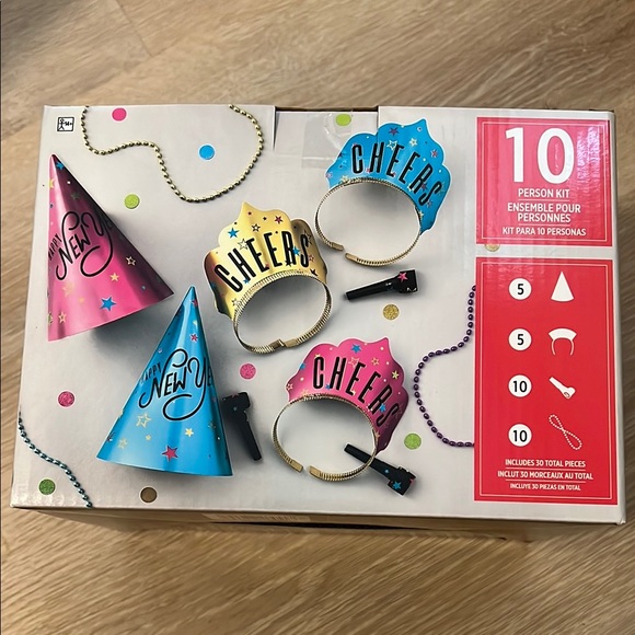 NWT Colorful Party Kit for 10 People new years kit! - Picture 3 of 5